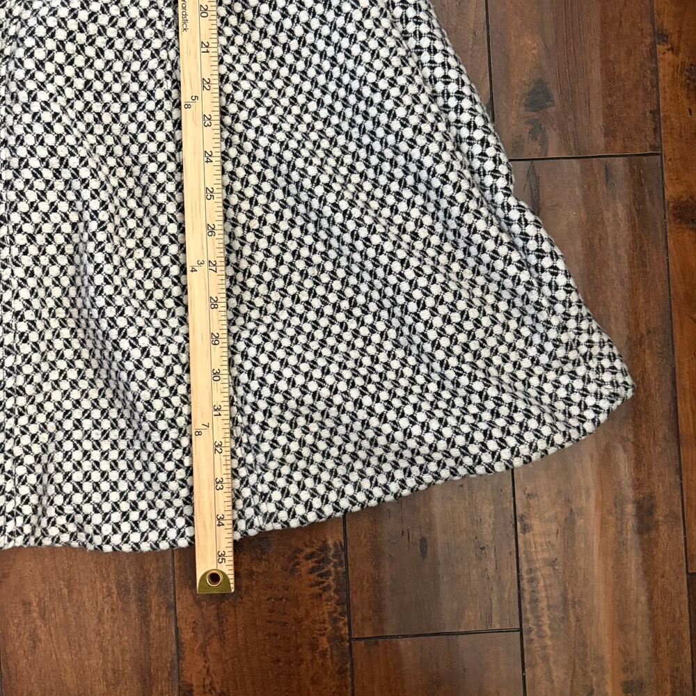 Bethany Mota Coat Womens XL White Herringbone Skirted Collared Career Formal - Picture 4 of 6